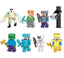 Minecraft Collection Series 5 8 Piece Custom Minifigure Set Group, Lego-compatible Building Block Minifigures
