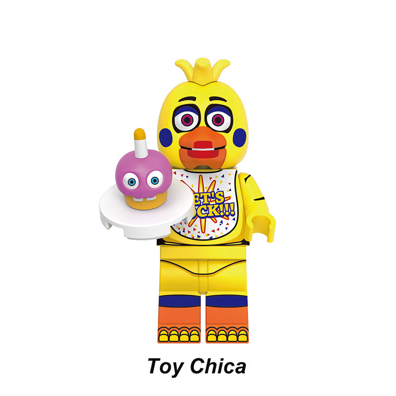 Rockstar_Chica_FNAF_LEGO_Custom_Brick_Minifigure_Toy_Series_2
