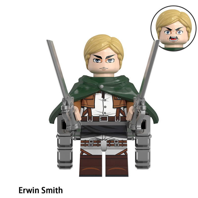 Erwin Smith Attack On Titan LEGO-compatible minifigure | custom brick toy figure