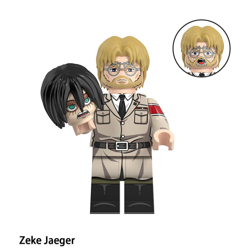 Zeke Yeager Attack On Titan LEGO-compatible minifigure | custom brick toy figure