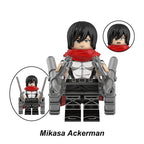 Mikasa Ackerman Attack On Titan LEGO-compatible minifigure | custom brick toy figure
