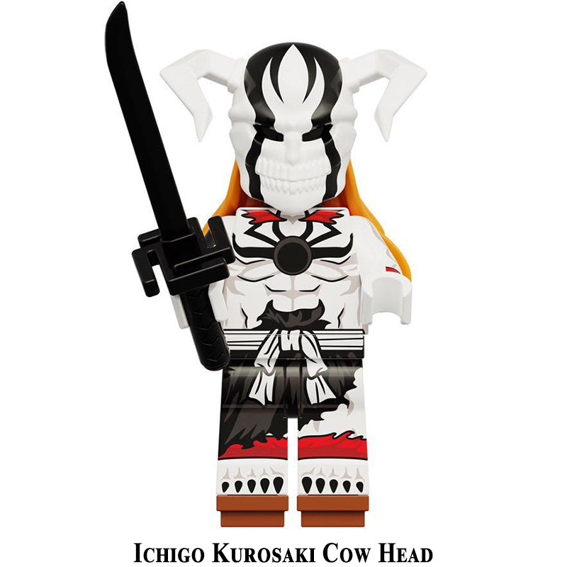 Ichigo Kurosaki Cow Head Bleach LEGO-compatible minifigure | custom brick toy figure