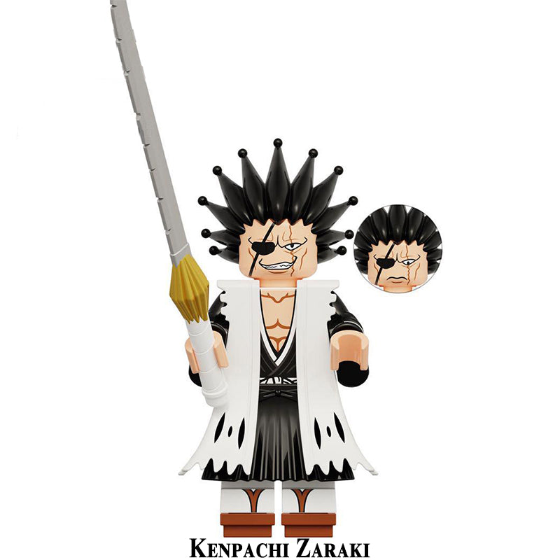 Kenpachi Zaraki Bleach LEGO-compatible minifigure | custom brick toy figure