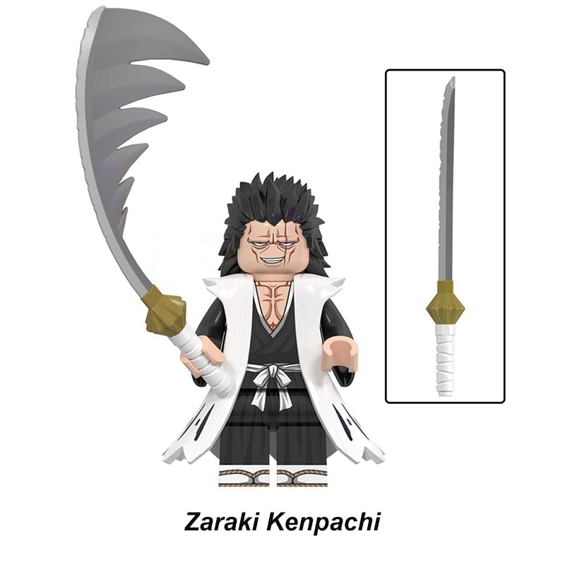 Bleach Kenpachi Zaraki, Lego-compatible Building Block Minifigures, 8 Pcs Collection