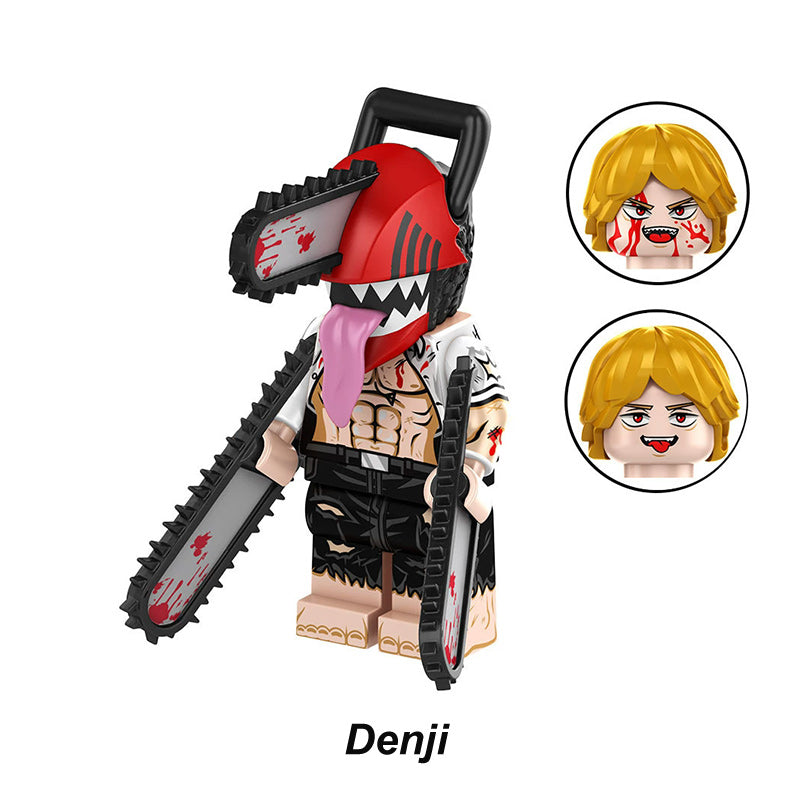 Denji Chainsaw Hybrid Chainsaw Man LEGO-compatible minifigure | custom brick toy figure