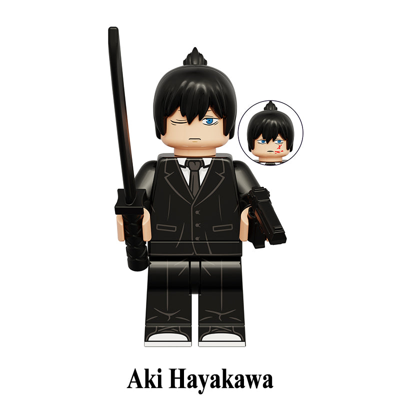 Aki Hayakawa Chainsaw Man LEGO-compatible minifigure custom anime brick toy