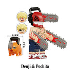 Denji and Pochita Chainsaw Man LEGO-compatible minifigure custom anime brick toy