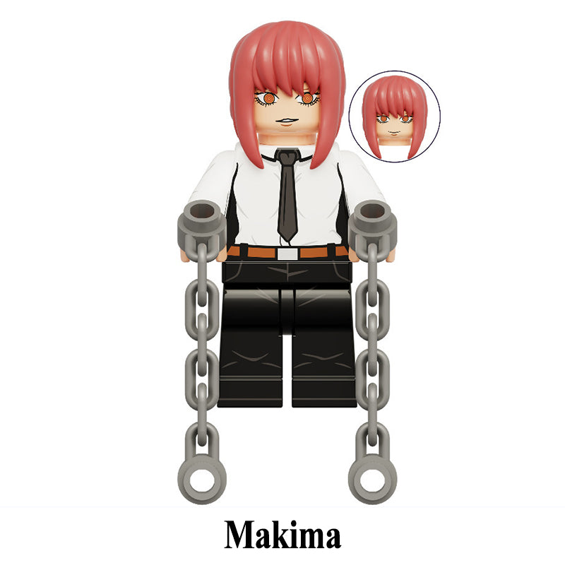 Makima Chainsaw Man LEGO-compatible minifigure custom anime brick toy