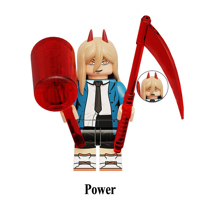 Power Chainsaw Man LEGO-compatible minifigure custom anime brick toy
