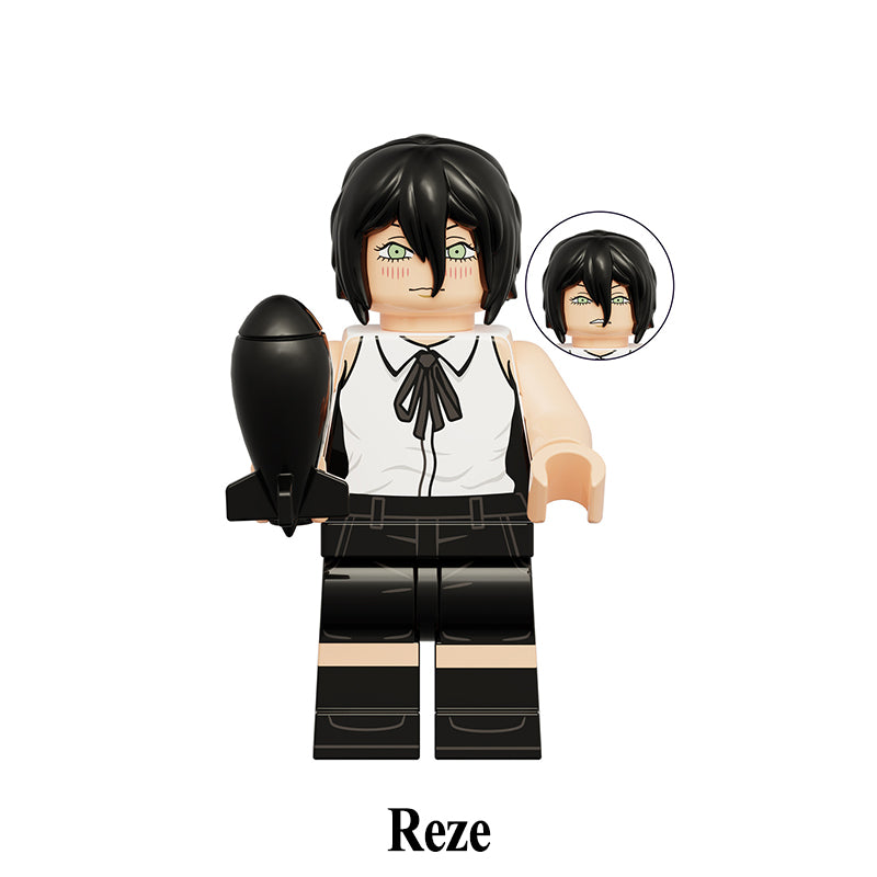 Reze Chainsaw Man LEGO-compatible minifigure custom anime brick toy