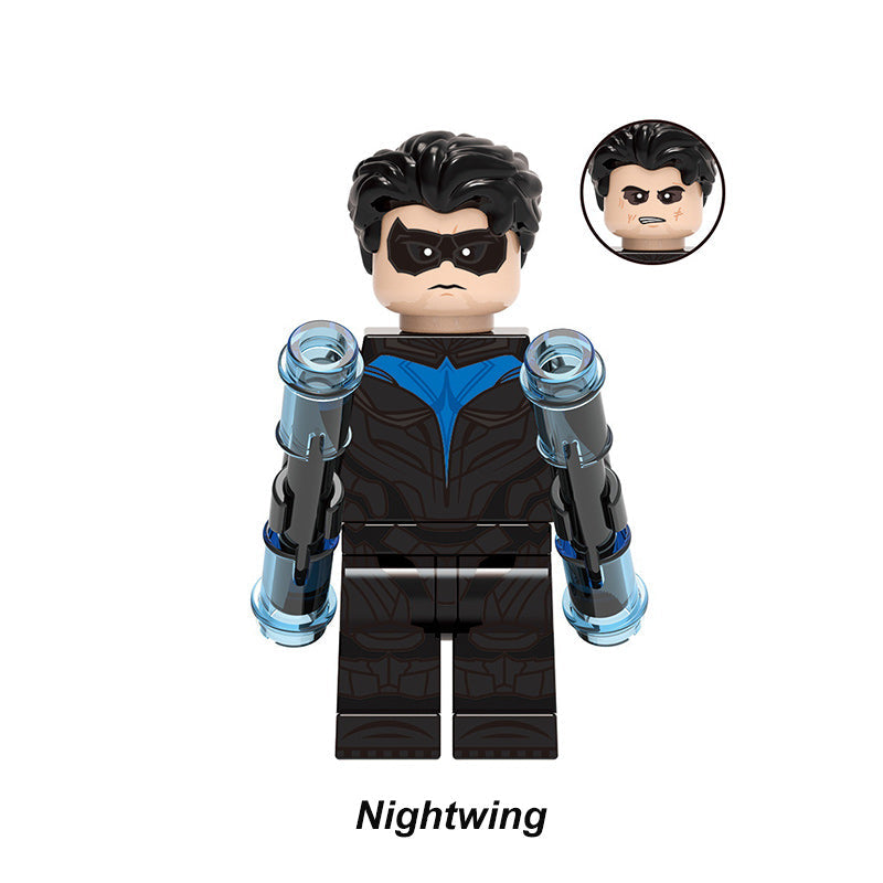Nightwing Dick Grayson Batman Universe LEGO-compatible minifigure | custom brick minifigures