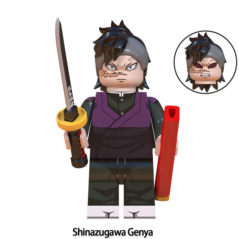 Genya Shinazugawa Demon Slayer LEGO-compatible minifigure | custom brick toy figure