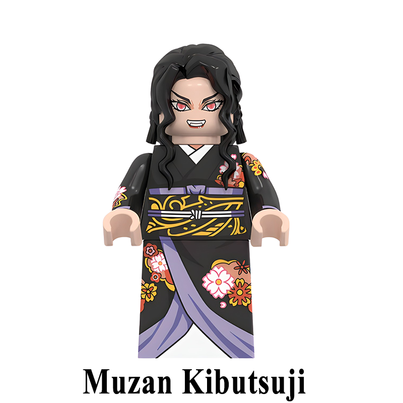 Muzan Kibutsuji Demon Slayer LEGO-compatible minifigure | custom brick toy figure