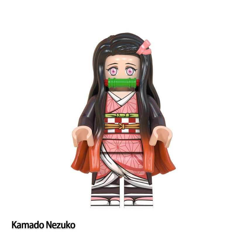 Nezuko Kamado Demon Slayer LEGO-compatible minifigure | custom brick toy figure