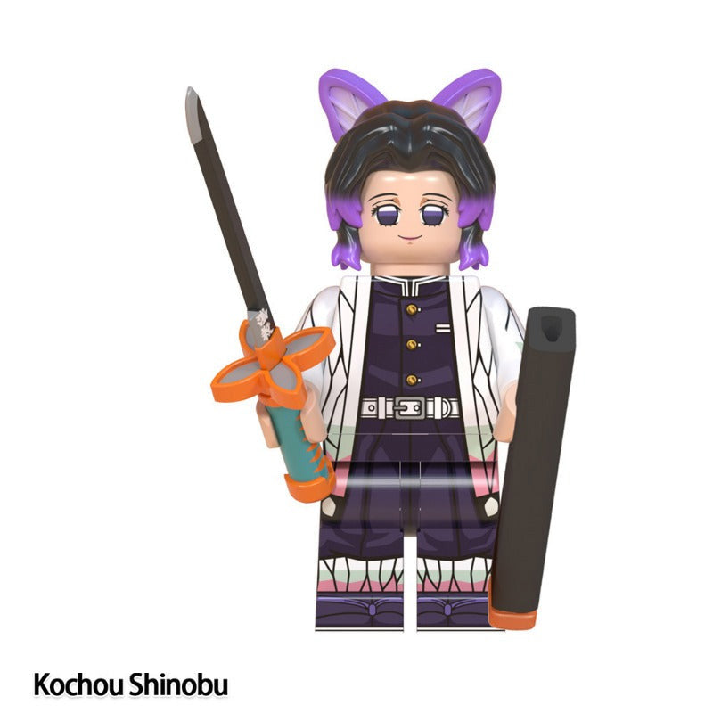 Shinobu Kocho Demon Slayer LEGO-compatible minifigure | custom brick toy figure