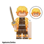 Zenitsu Agatsuma Demon Slayer LEGO-compatible minifigure | custom brick toy figure