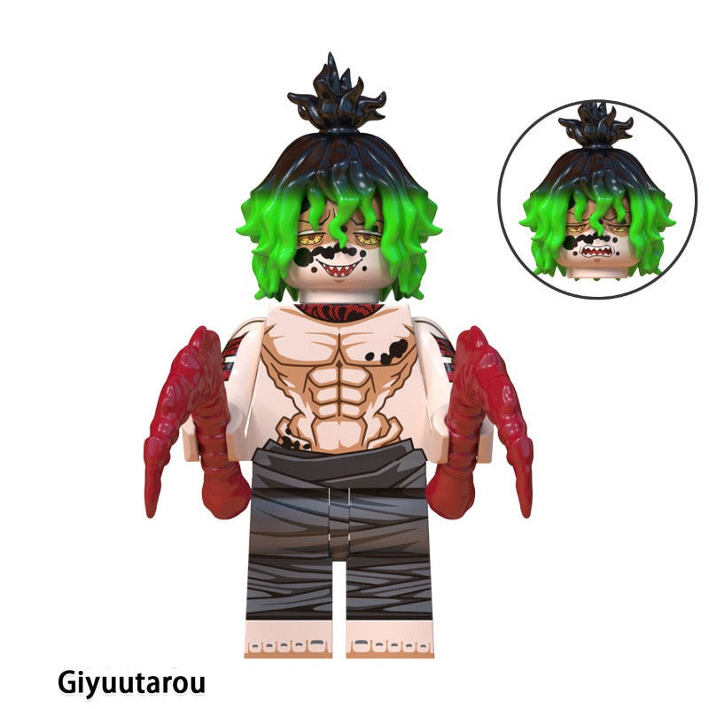 Gyutaro Demon Slayer LEGO-compatible minifigure | custom brick toy figure