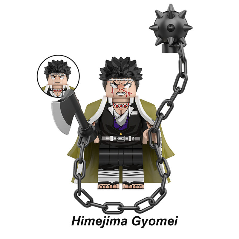 Gyomei Himejima Stone Breathing Demon Slayer LEGO-compatible minifigure | custom brick toy figure