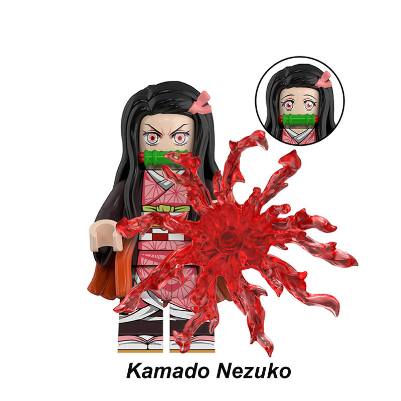 Nezuko Kamado Blood Demon Art Demon Slayer LEGO-compatible minifigure | custom brick toy figure