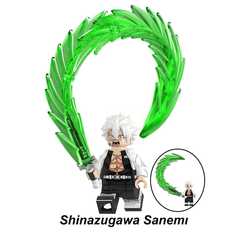 Sanemi Shinazugawa Wind Breathing Demon Slayer LEGO-compatible minifigure | custom brick toy figure