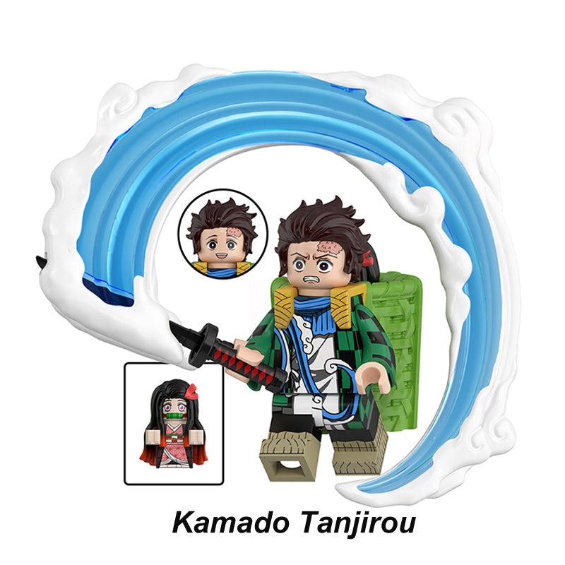 Tanjiro Kamado Water Breathing Demon Slayer LEGO-compatible minifigure | custom brick toy figure