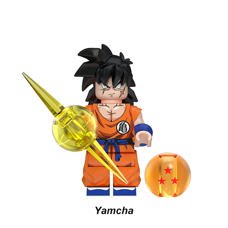 Yamcha Dragon Ball LEGO-compatible minifigure | custom brick toy figure