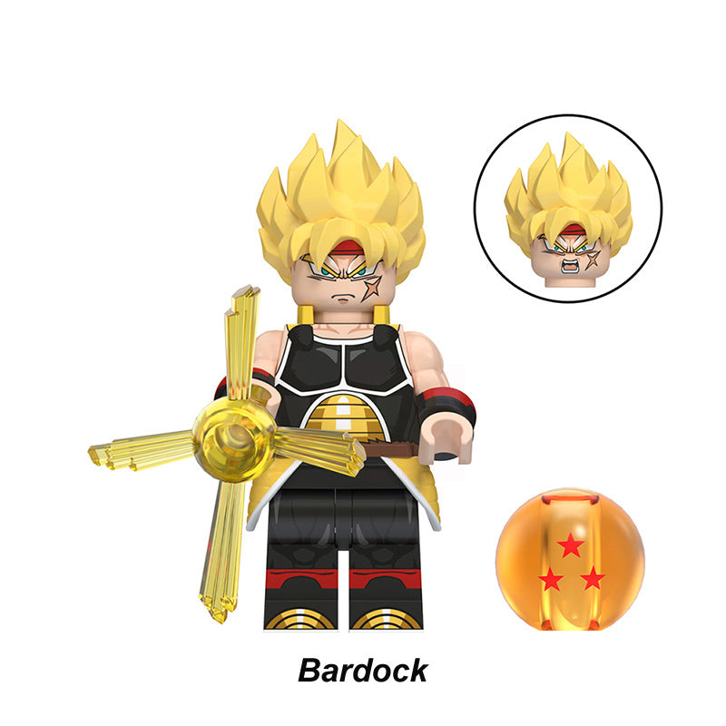 Bardock Dragon Ball LEGO-compatible minifigure | custom brick toy figure