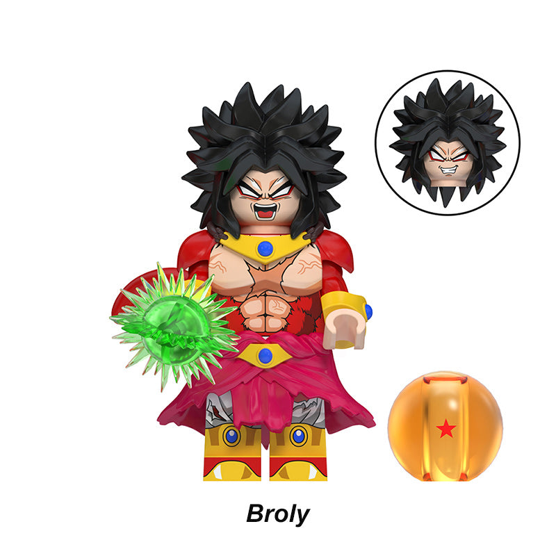 Broly Dragon Ball LEGO-compatible minifigure | custom brick toy figure