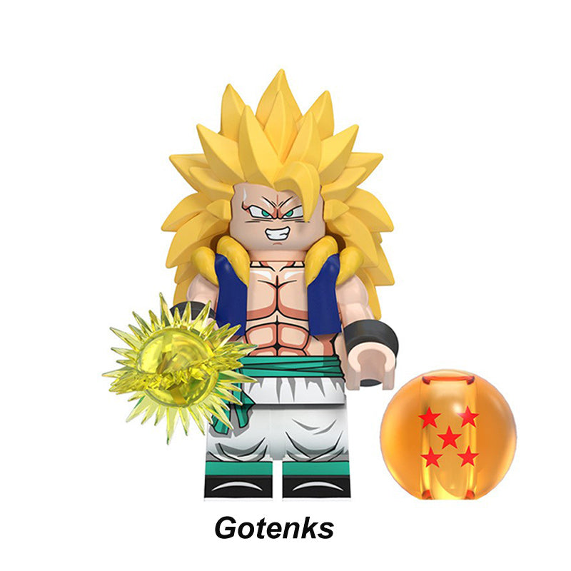 Gotenks Dragon Ball LEGO-compatible minifigure | custom brick toy figure