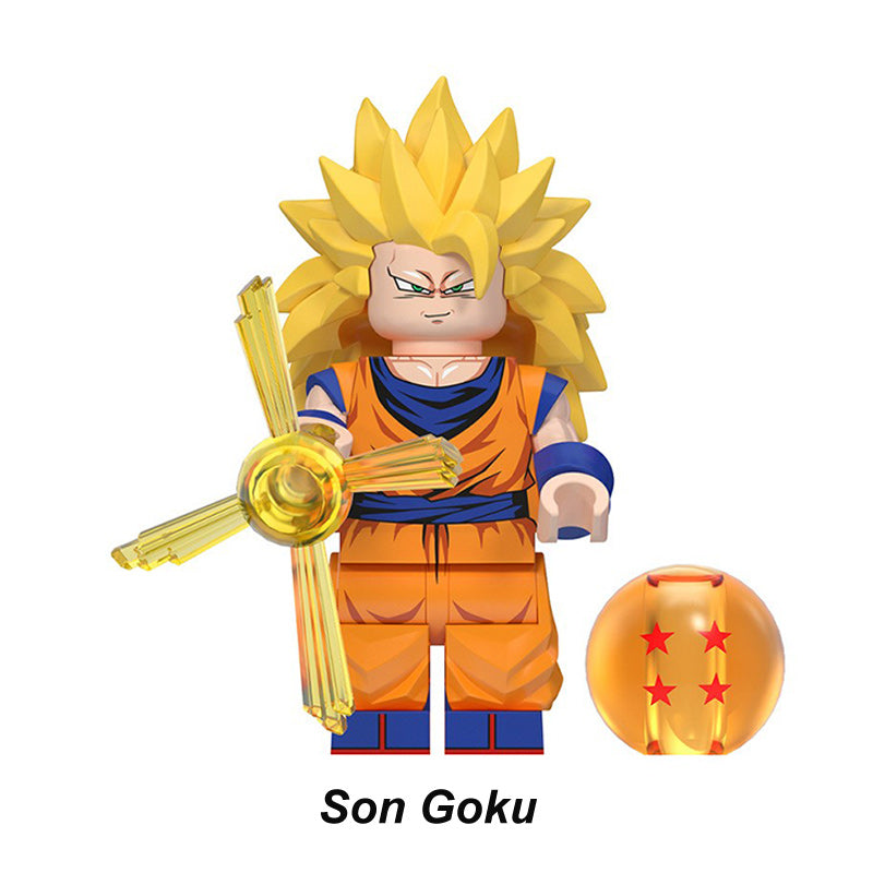 Son Goku Dragon Ball LEGO-compatible minifigure | custom brick toy figure
