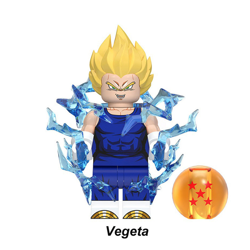 Vegeta Dragon Ball LEGO-compatible minifigure | custom brick toy figure