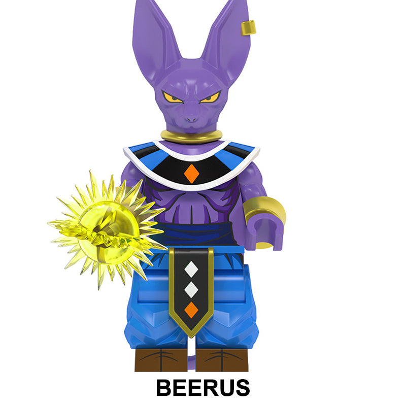 Dragon Ball Beerus God Of Destruction, Lego-compatible Building Block Minifigures, 8 Pcs Collection