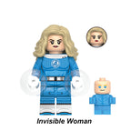Fantastic Four Marvel Invisible Woman, Lego-compatible Building Block Minifigures, 6 Pcs Collection