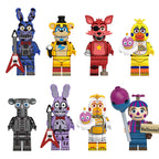Fnaf minifigure set Nightmare Balloon Boy, Nightmare Bonnie, Rockstar Chica LEGO-compatible building block toys | 8-piece set