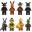 Fnaf minifigure set Clockwork Ballora, Jack-o-bonnie, Jack-o-chica LEGO-compatible building block toys | 8-piece set