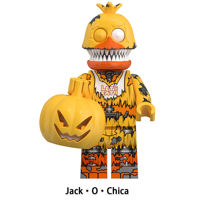 Jack-o-chica Fnaf LEGO-compatible minifigure | custom brick toy figure