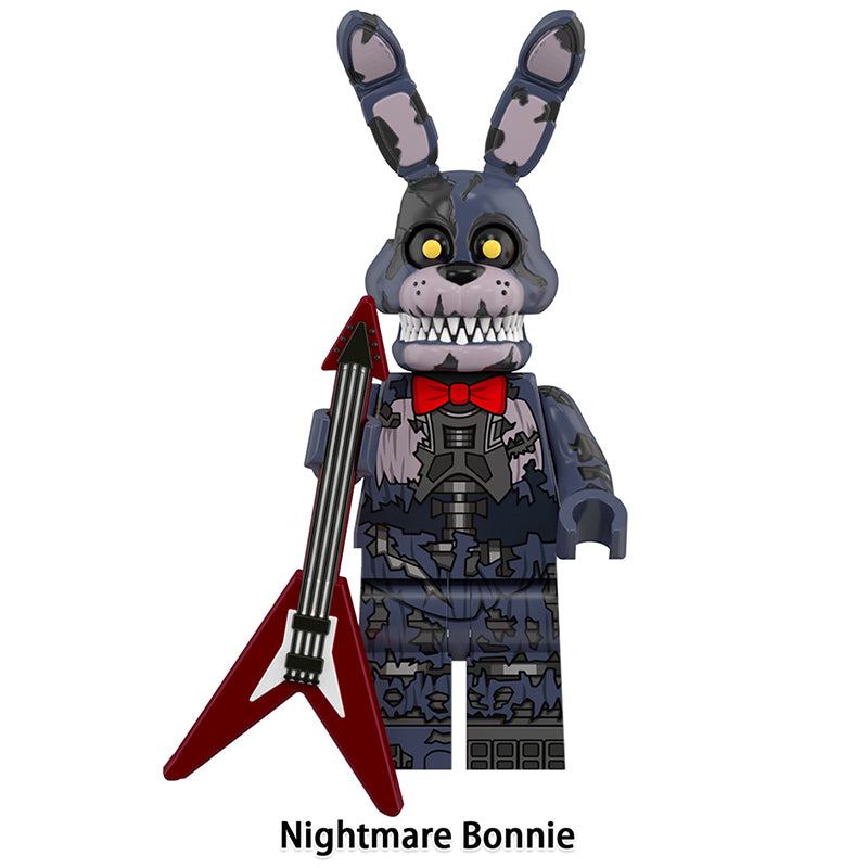 Nightmare Bonnie Fnaf LEGO-compatible minifigure | custom brick toy figure