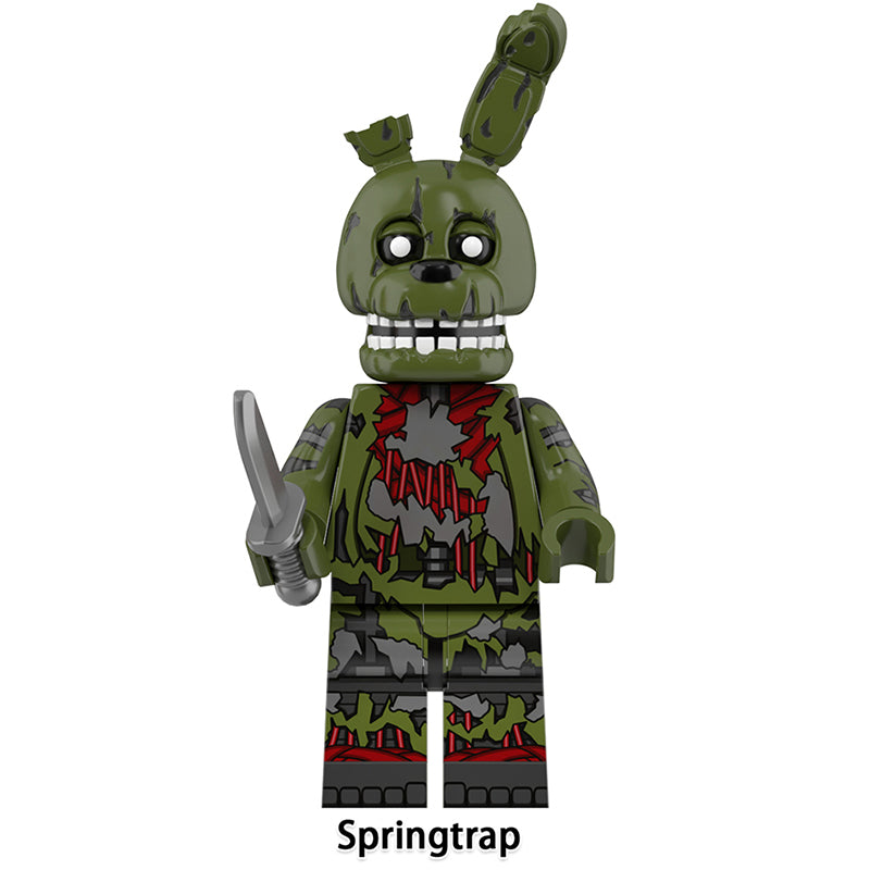 Springtrap Fnaf LEGO-compatible minifigure | custom brick toy figure