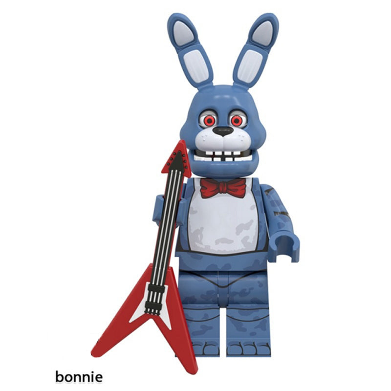 Bonnie Five Nights at Freddy's LEGO-compatible minifigure | custom brick minifigures