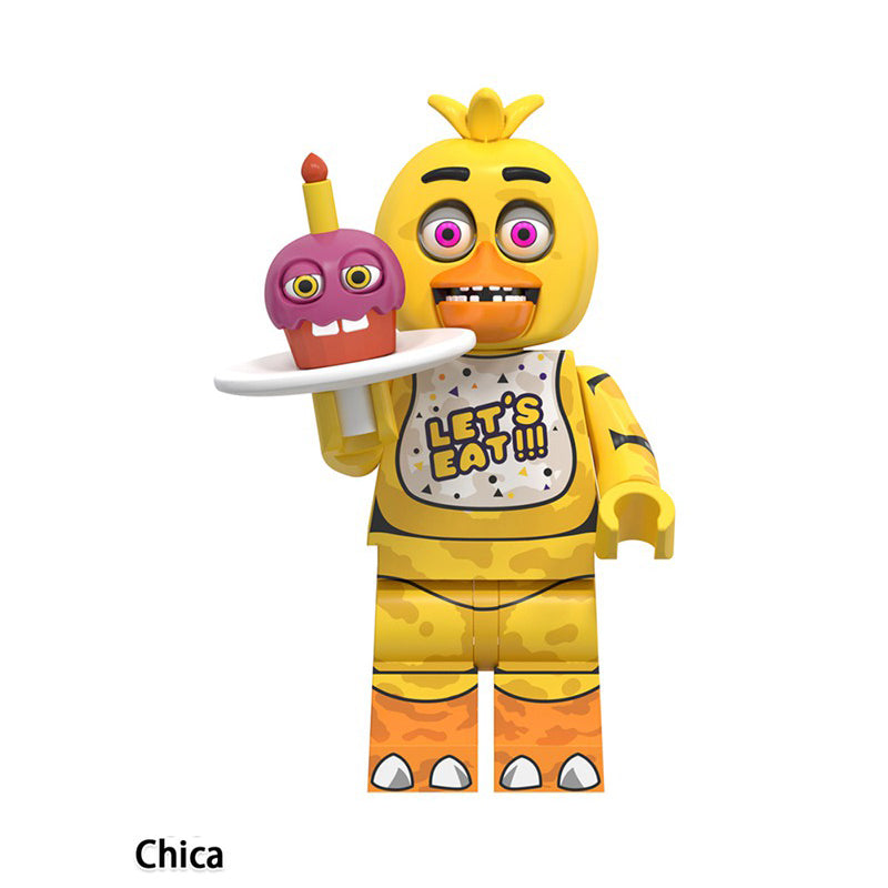 Chica Five Nights at Freddy's LEGO-compatible minifigure | custom brick minifigures