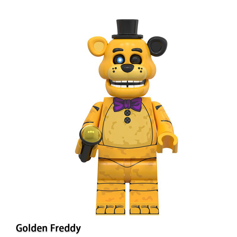 Golden Freddy Five Nights at Freddy's LEGO-compatible minifigure | custom brick minifigures