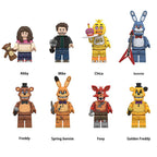 Five Nights at Freddy's minifigure set Foxy, Mike, Golden Freddy LEGO-compatible building block toys | 8-piece set