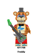 Five Nights At Freddys Fnaf And Glamrock Freddy, Lego-compatible Building Block Minifigures, 8 Pcs Collection