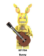 Five Nights At Freddys Fnaf Golden Bonnie, Lego-compatible Building Block Minifigures, 8 Pcs Collection