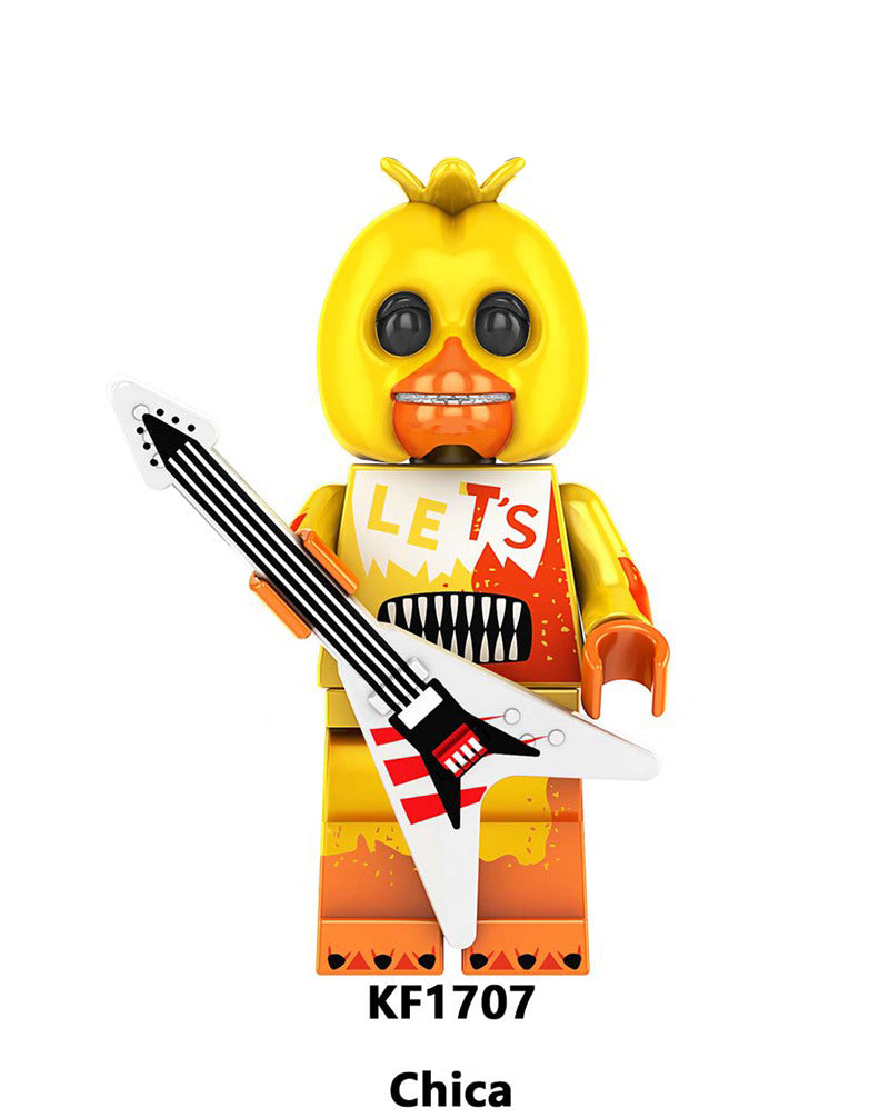 Five Nights At Freddys Fnaf Golden Chica, Lego-compatible Building Block Minifigures, 8 Pcs Collection
