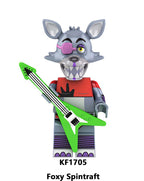 Five Nights At Freddys Fnaf Roxanne Wolf, Lego-compatible Building Block Minifigures, 8 Pcs Collection