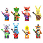 Five Nights At Freddys Fnaf Glamrock Chica Montgomery Gator, Lego-compatible Building Block Minifigures, 8 Pcs Collection