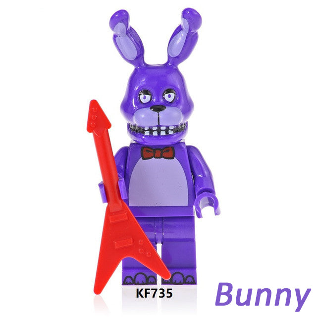 Bonnie The Five Nights at Freddy's LEGO-compatible minifigure | custom brick minifigures