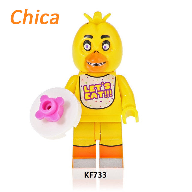 Chica The Five Nights at Freddy's LEGO-compatible minifigure | custom brick minifigures