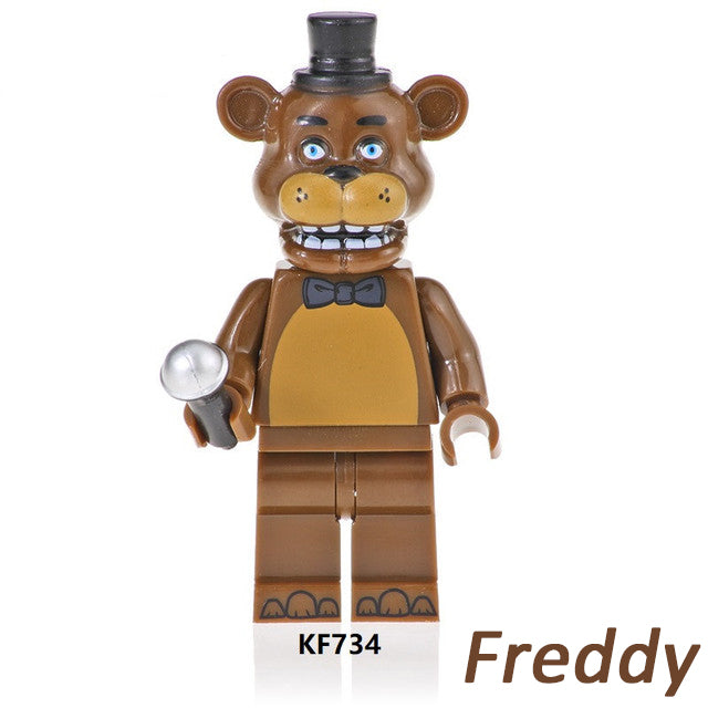 Freddy Fazbear Five Nights at Freddy's LEGO-compatible minifigure | custom brick minifigures